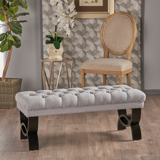 Hilton Ottoman – Tufted Luxeform Seat in Soft Fabric