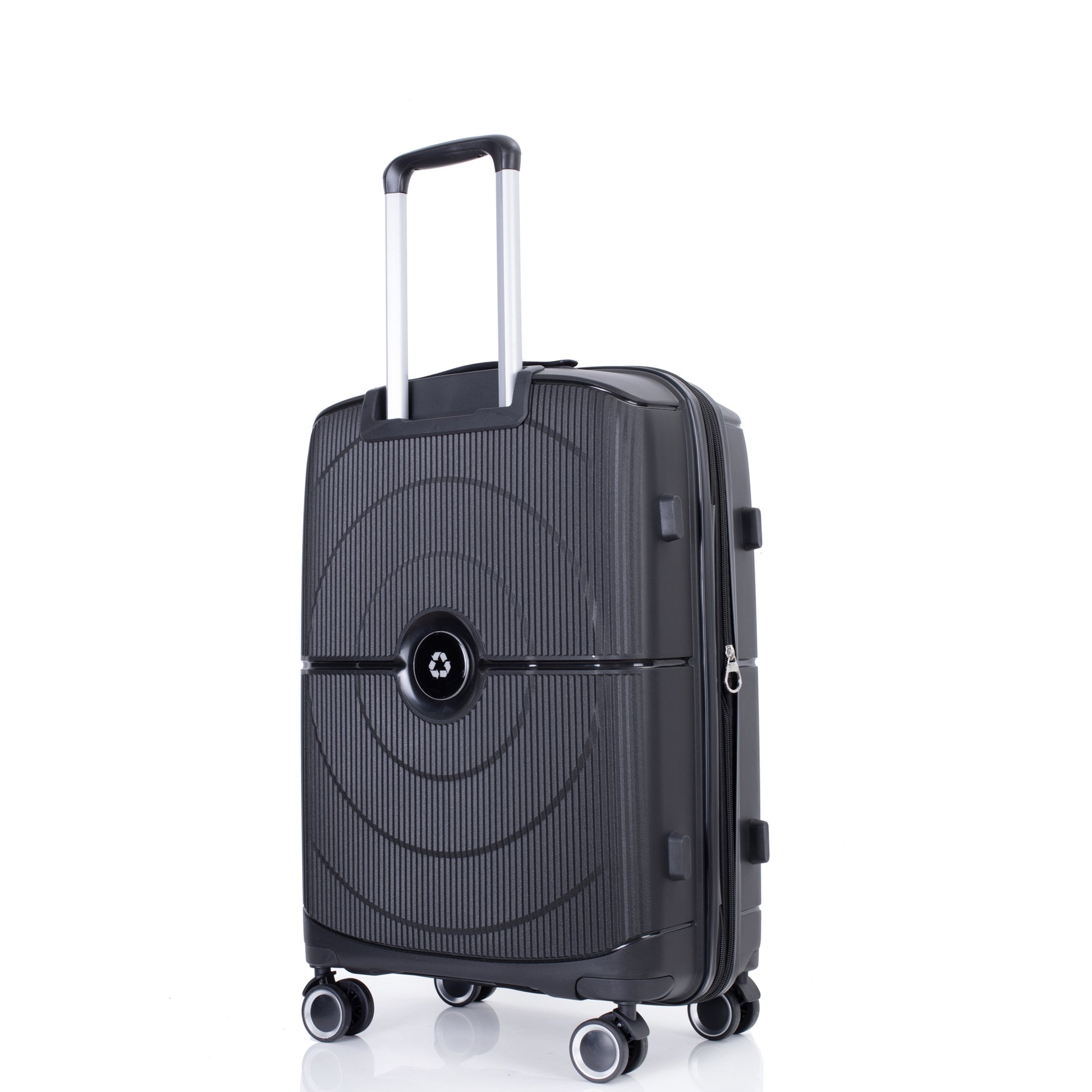 Jetera 3 - Piece PP Luggage Set – Black Polypropylene Hardshell with Double Spinner Wheels & TSA Lock (20/24/28") - JUSTLIVE NESTJUSTLIVE NEST