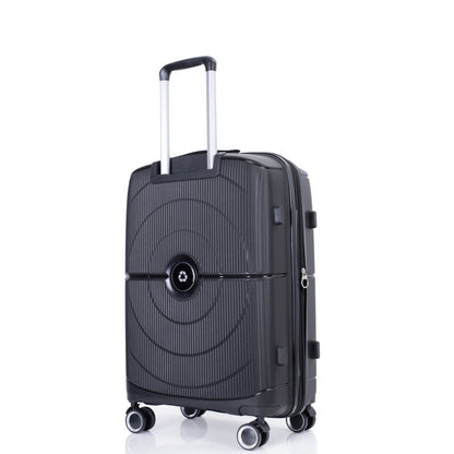 Jetera 3 - Piece PP Luggage Set – Black Polypropylene Hardshell with Double Spinner Wheels & TSA Lock (20/24/28") - JUSTLIVE NESTJUSTLIVE NEST