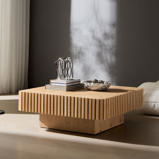 Klyra Drum Coffee Table – Ashform Square on Rootcore Base