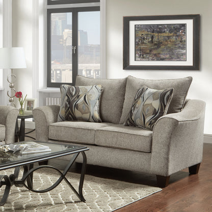 Camero™ Platinum Pillow-Back Loveseat – Plush Fabric 2-Seater with Luxe Cushion Comfort
