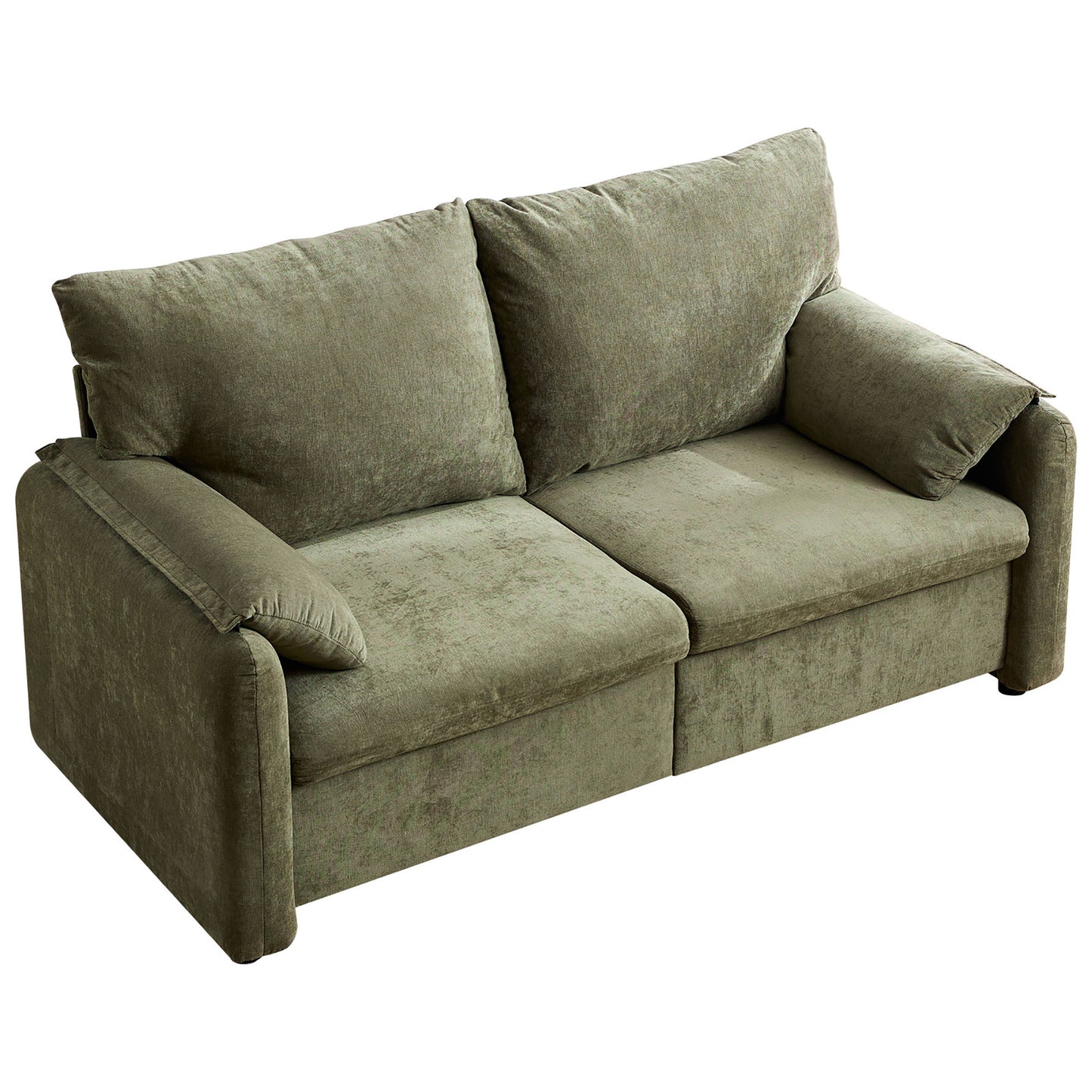 NestEdge ‘CloudNest” 60” Down-Filled Sofa – Minimalist Chenille Comfort | 800lb Capacity