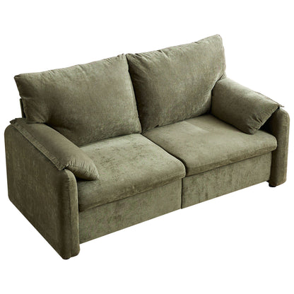 NestEdge ‘CloudNest” 60” Down-Filled Sofa – Minimalist Chenille Comfort | 800lb Capacity