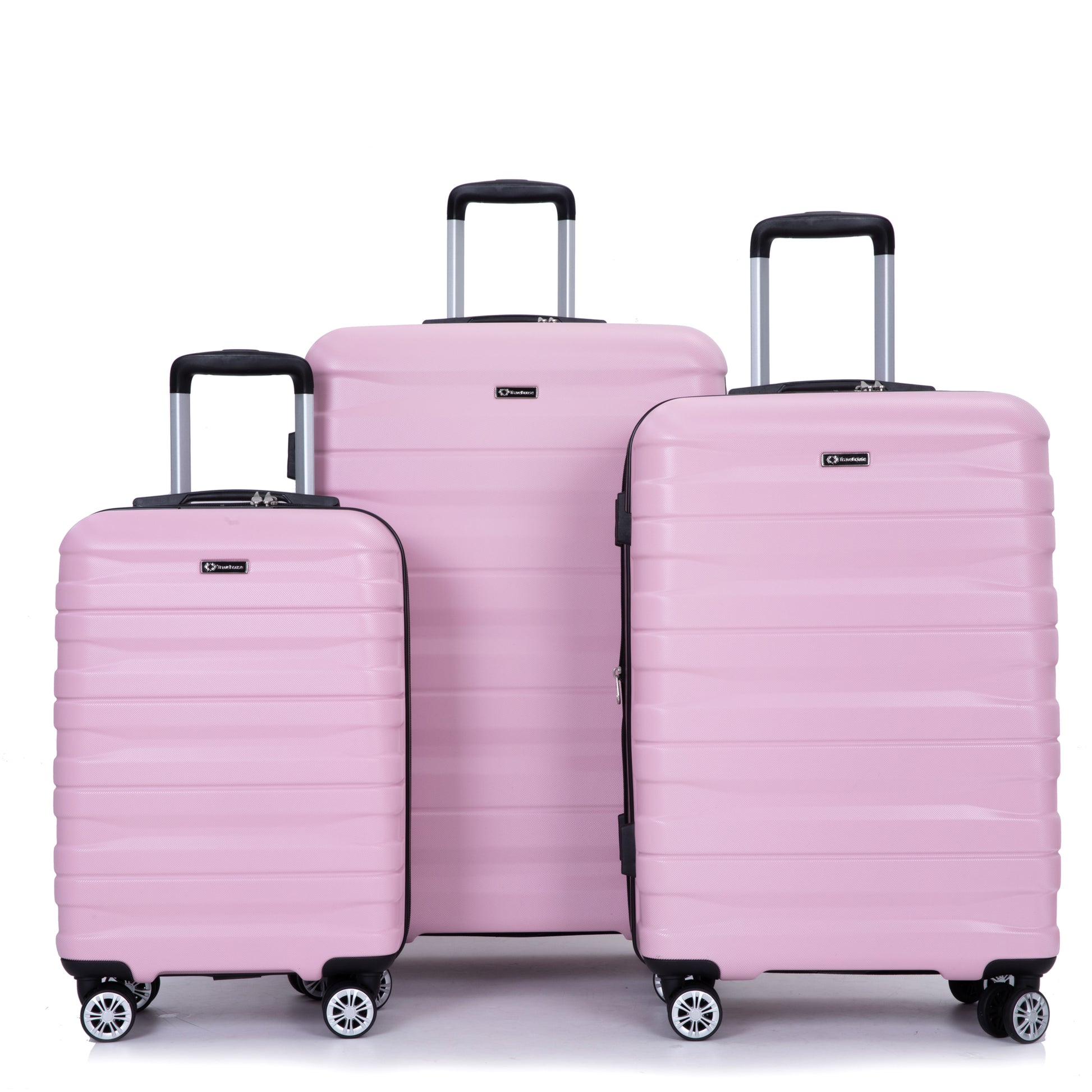 Jetera 3 - Piece Luggage Set – Pink PC Expandable Suitcases with Double Spinner Wheels & TSA Lock - JUSTLIVE NESTJUSTLIVE NEST