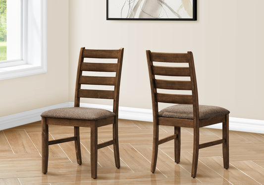 Malroth Chair Set – Mochaweave Fabric, Cherrin Wood Finish, Tradimod Silhouette