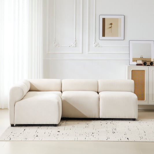 JUSTLIVE NEST® Evelyn 83" Modular Sectional – 4-Piece L-Shaped Sofa with Free Combination Design for Living Rooms