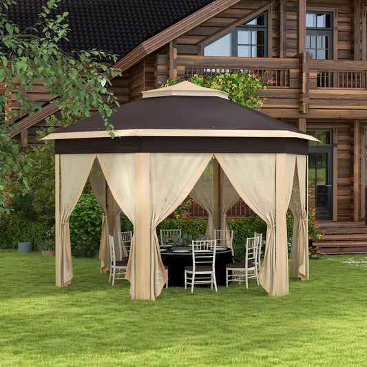 Solair 10' Cantilever Umbrella – Outdoor Hanging Shade with UV Shield & Tilt Stand (Brown) - JUSTLIVE NESTJUSTLIVE NEST