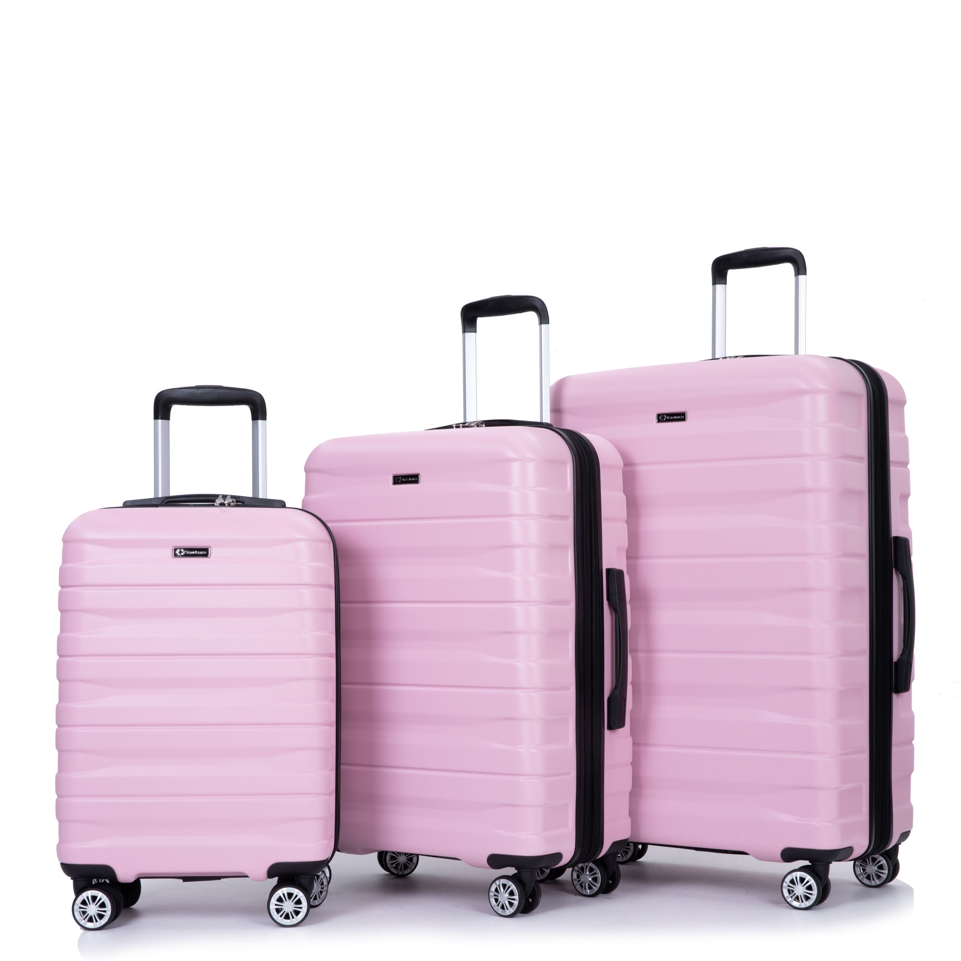 Jetera 3 - Piece Luggage Set – Pink PC Expandable Suitcases with Double Spinner Wheels & TSA Lock - JUSTLIVE NESTJUSTLIVE NEST