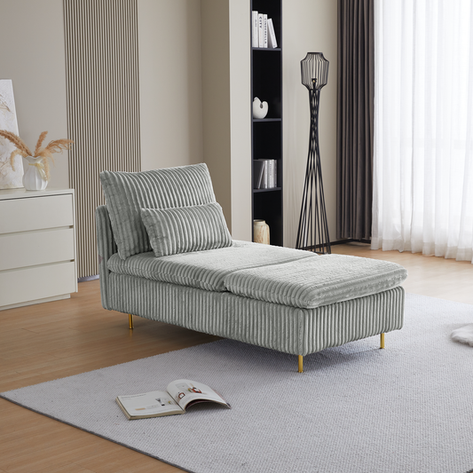 JUSTLIVE ‘Comfina Luxe” Chair – Corduroy | Modern Cozy Armchair + Small Space Friendly