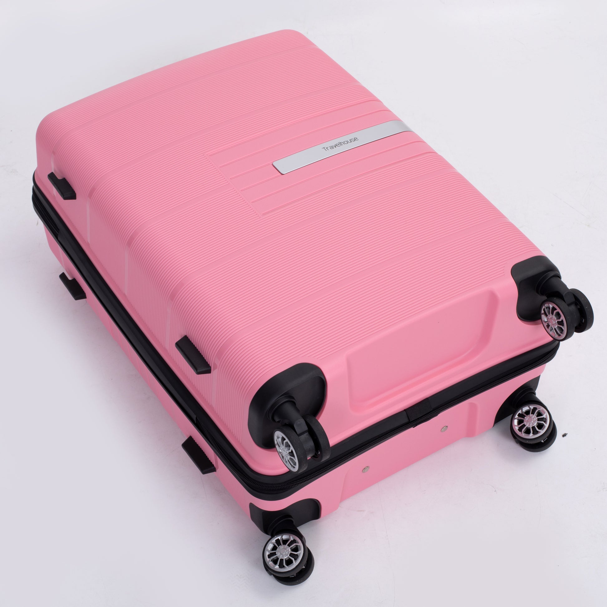 Jetera 3 - Piece PP Suitcase Set – Pink Polypropylene Hardshell with Double Spinner Wheels & TSA Lock - JUSTLIVE NESTJUSTLIVE NEST