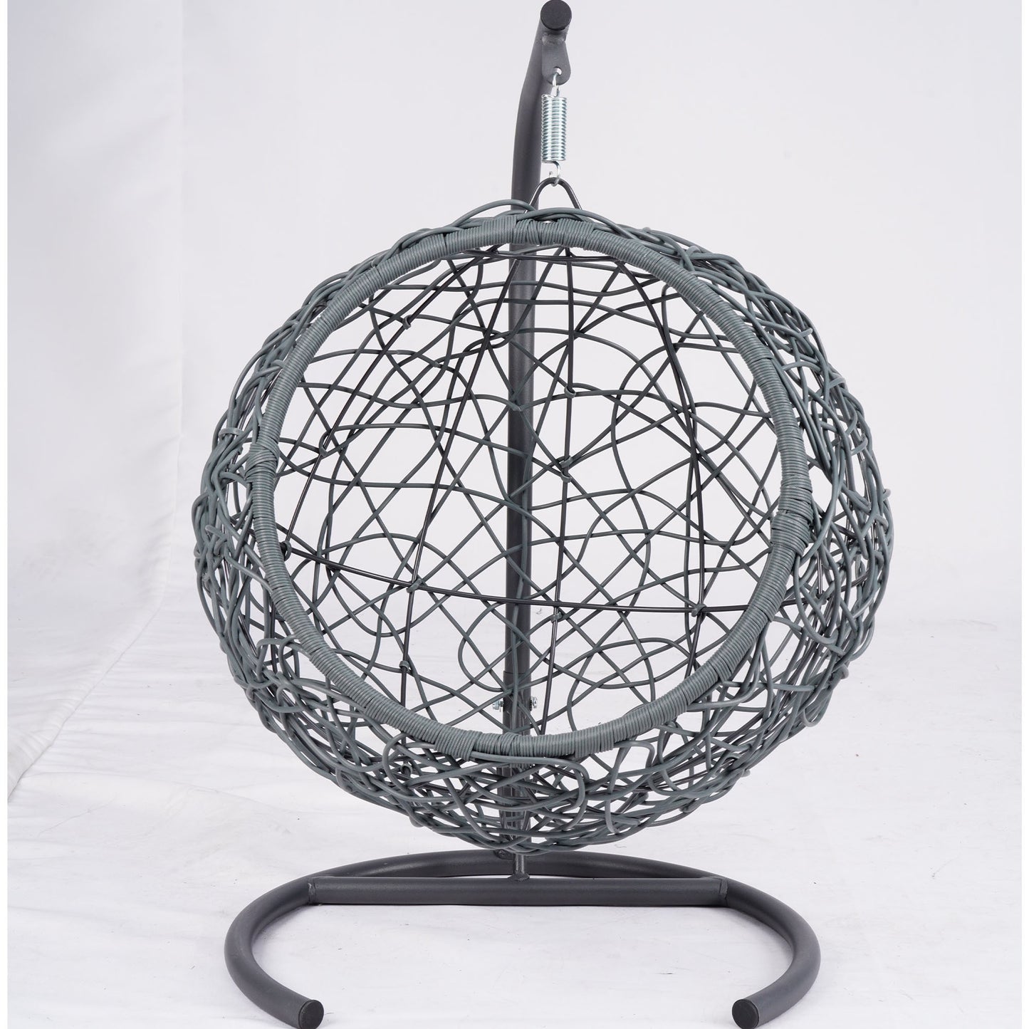 Nuvio Cat Swing Lounge – Green Hanging Egg Bed with Rattan Look, Stand & Cushion - JUSTLIVE NESTJUSTLIVE NEST
