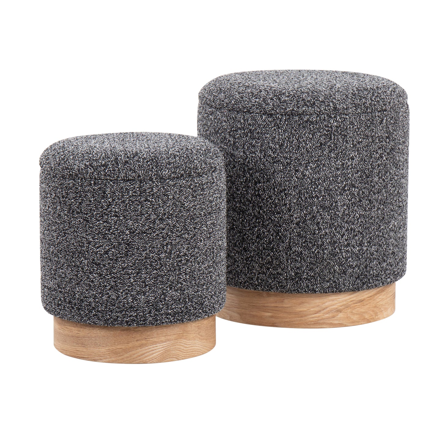 Marlo Duo – Blackwoven Nesting Set with Woodbeam Frame