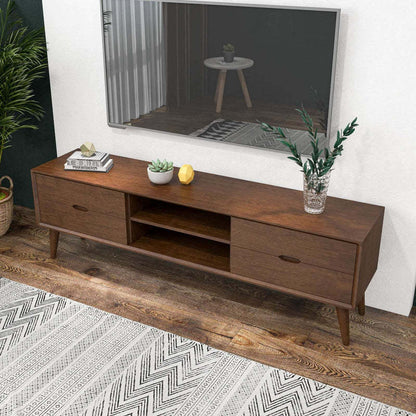 Adrion Console – Walnut TV Stand with Clean Classic Silhouette