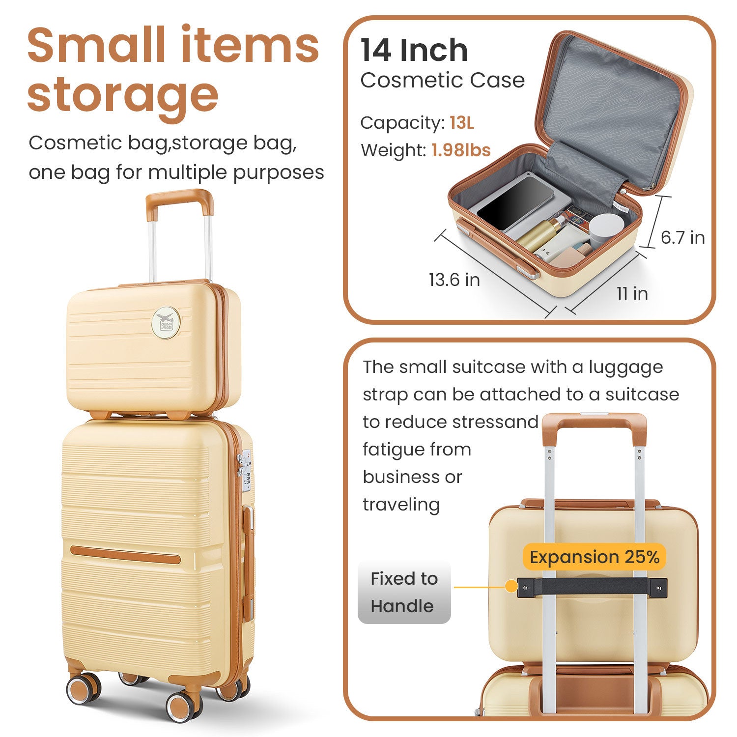 Jetera 4 - Piece PP Luggage Set – Lightweight Expandable Suitcases in Polypropylene with Spinner Wheels (14/20/24/28") - JUSTLIVE NESTJUSTLIVE NEST