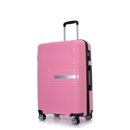 Jetera 3 - Piece PP Suitcase Set – Pink Polypropylene Hardshell with Double Spinner Wheels & TSA Lock - JUSTLIVE NESTJUSTLIVE NEST