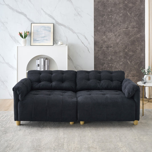 Château Luxe Sofa – French-Inspired Cloud Fabric with Straight-Line Design
