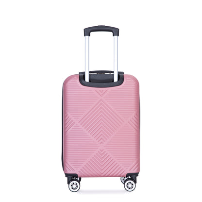 Jetera 4 - Piece ABS Luggage Set – Pink Lightweight Suitcases with Spinner Wheels & Makeup Box (14/20/24/28") - JUSTLIVE NESTJUSTLIVE NEST
