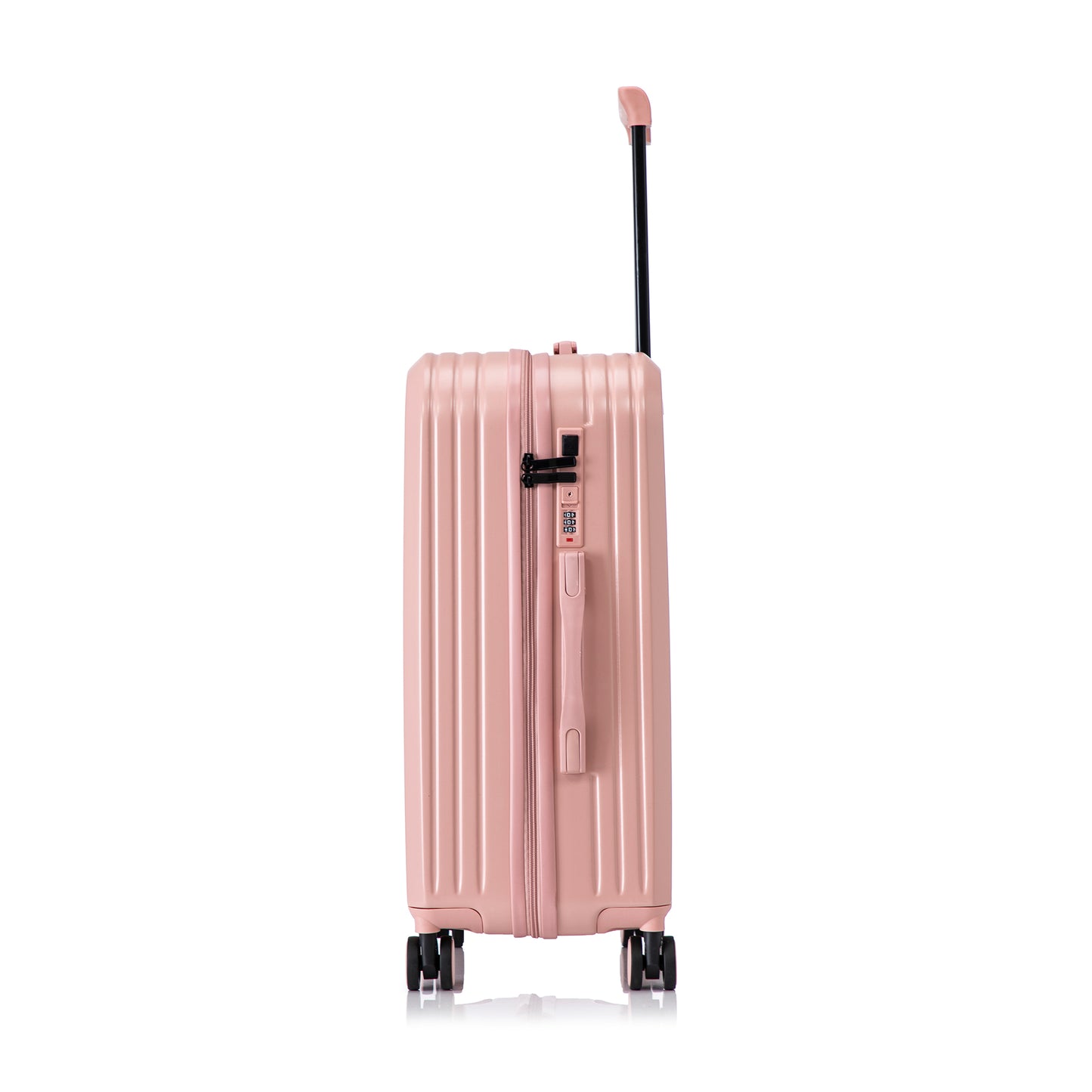 Jetera 3 - Piece ABS Travel Set – Pink 360° Spinner Suitcases with USB Port & Cup Holder (20/24/28") - JUSTLIVE NESTJUSTLIVE NEST