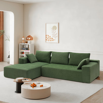 CozyNest™ Cream Duo Sofa – Minimalist L-Shaped Lounge for Living & Studio Spaces