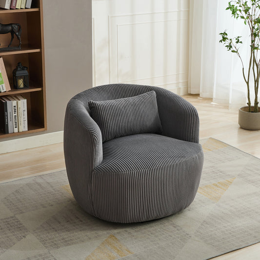 Cylorra Chair – Charplush Corduroy, Orbituxe Swivel Base, Pillowrest Comfort