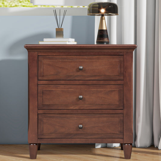 Ulsten Trio Chest – 3-Drawer Contemporary Nightstand with Sleek Fronts