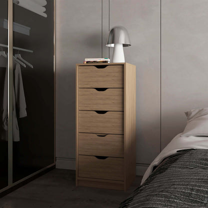 Oaklyn 5-Drawer Slimline – Natural Oak Dresser for Bedrooms or Nurseries