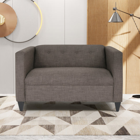 Marlow™ Asphalt Loveseat – Modern Small-Space Sofa with Solid Wood Frame for Bedroom or Living Room