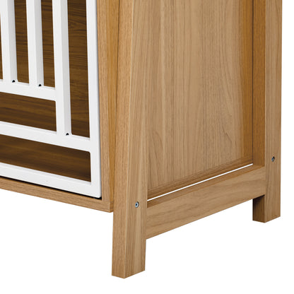 Hollo Crate Shelf Tower – Dog Crate & Ladder Bookcase Combo in Furniture Style - JUSTLIVE NESTJUSTLIVE NEST