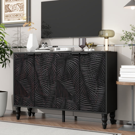 Glavira Mini Console – 47.2" Modern TV Stand with Solid Wood Legs