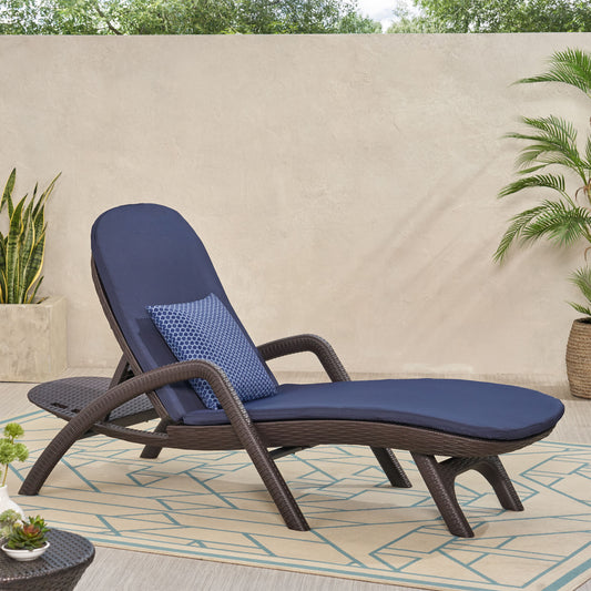 Mikael Patio Chaise – Contemporary Outdoor Lounge Chair with Plush Cushion