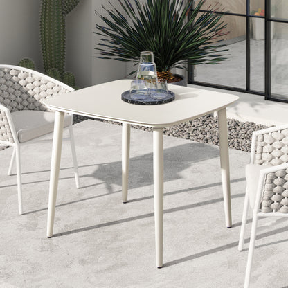 Santoro Square Patio Table – 33.5" Aluminum Outdoor Table with Clean Frame