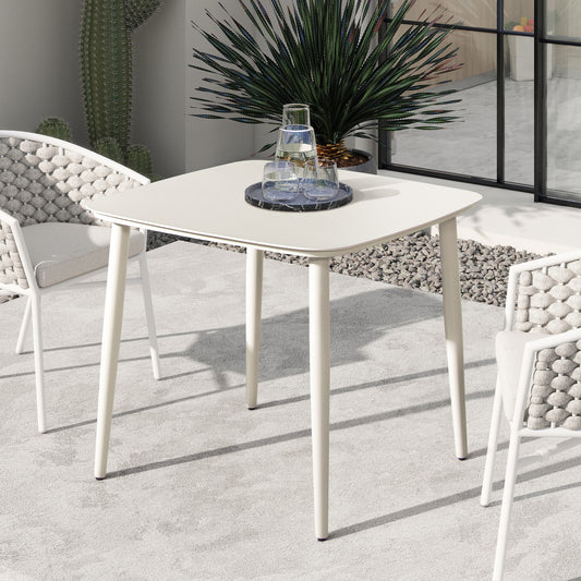 Santoro Square Patio Table – 33.5" Aluminum Outdoor Table with Clean Frame