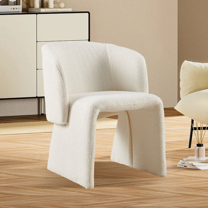 Teddira Accent Chair – Off-White Comfy Side Chair with Soft Upholstery