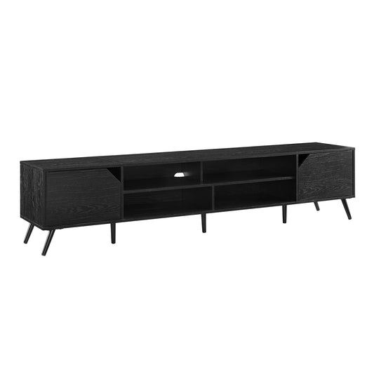 Novera Console – 2-Door Minimalist Black TV Stand (Up to 90")