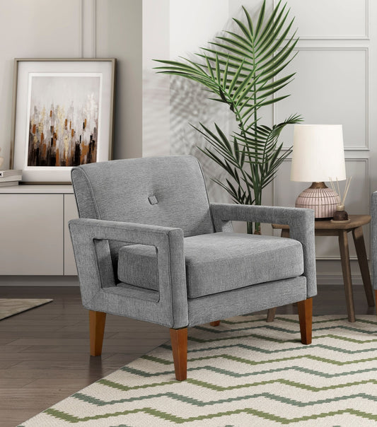 Clyden Chair – Ashveil Chenille, Coilcore Support, Timberline Legs