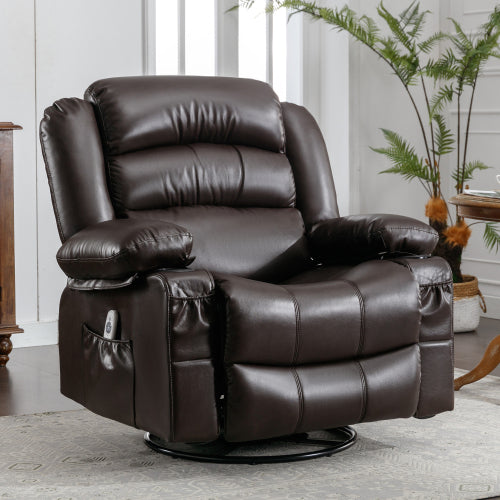 Revina Lounge Recliner – Swivel Rocker with Vibration, Heat, Cup Holders & USB Charging