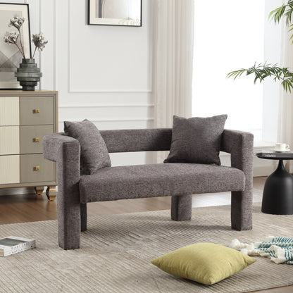 Coolmore™ Chenille Loveseat – Soft Gray 2-Seater Accent Sofa for Bedroom, Living Room & More