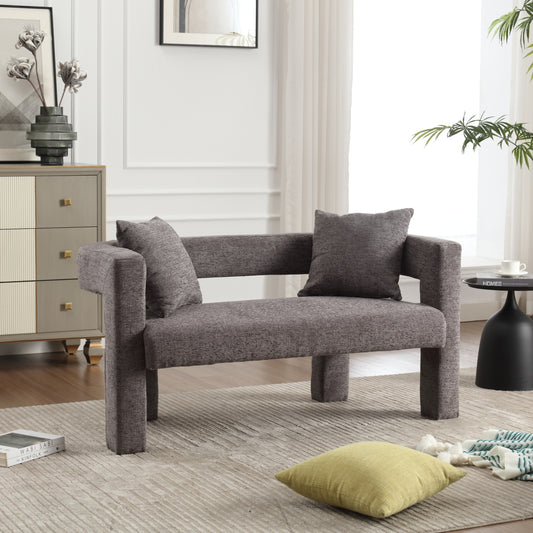 Coolmore™ Chenille Loveseat – Soft Gray 2-Seater Accent Sofa for Bedroom, Living Room & More