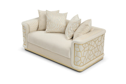 Talia Ivory Retreat – Cozy & Sophisticated Loveseat in Soft Ivory