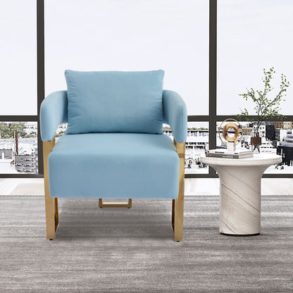 Lysmera Chair – Skyfrost Velvet, Auragold Legs, Chicline Profile