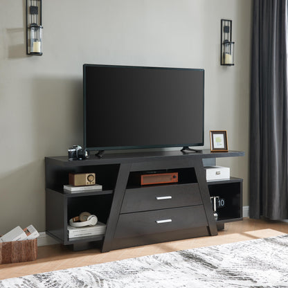 Modvia Tall TV Cabinet – 2 Drawers with Divided Cubbies