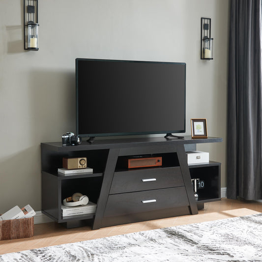 Modvia Tall TV Cabinet – 2 Drawers with Divided Cubbies
