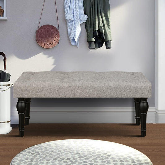 Enda Bench – French Upholstered Seat with Roman Column Legs