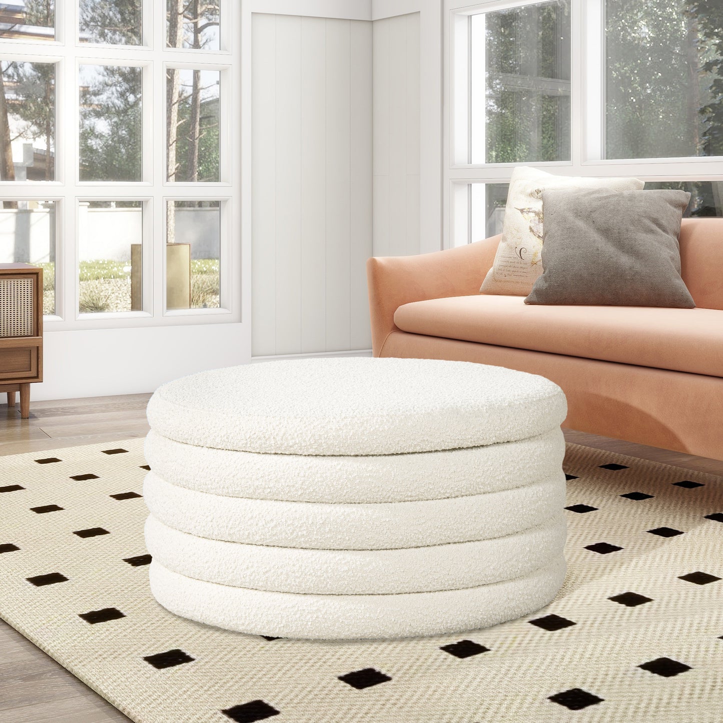 Ovaira Grand – IvoryBouclé Shell, DeepNest Cocktail Core (36')