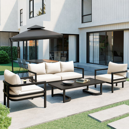 U_Style Steel Patio Sofa Set – Multi-Seat Outdoor Lounge with Waterproof, Rust-Resistant, UV-Proof Frame