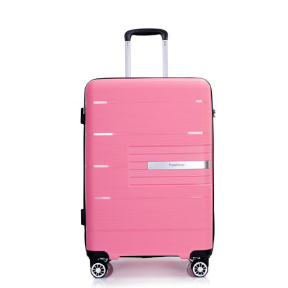 Jetera 3 - Piece PP Suitcase Set – Pink Polypropylene Hardshell with Double Spinner Wheels & TSA Lock - JUSTLIVE NESTJUSTLIVE NEST