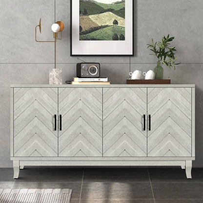 Vintorra Buffet – Lacquered 4-Door Sideboard with Vintage Profile