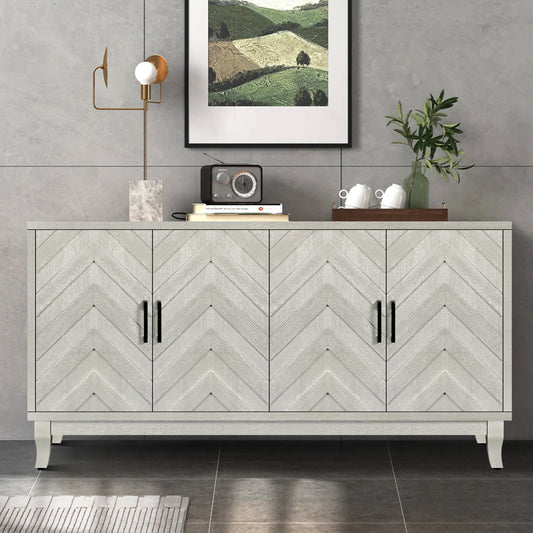 Vintorra Buffet – Lacquered 4-Door Sideboard with Vintage Profile