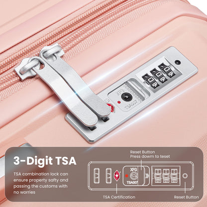 Jetera 4 - Piece Expandable Travel Set – Hard Shell Suitcases with Spinner Wheels & TSA Lock (14"/20"/24"/28") - JUSTLIVE NESTJUSTLIVE NEST