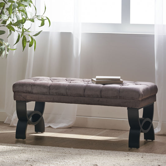 Hilton Ottoman – Tufted Luxeform Seat in Cloudtone Finish
